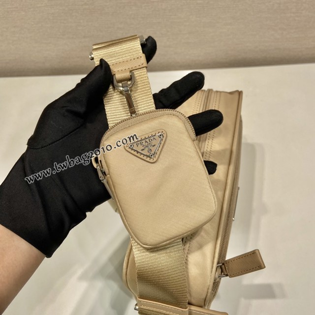 Prada專櫃新款三合一矩形單肩包 1BC167 普拉達三合一男女款尼龍布肩背斜挎包 csp1454